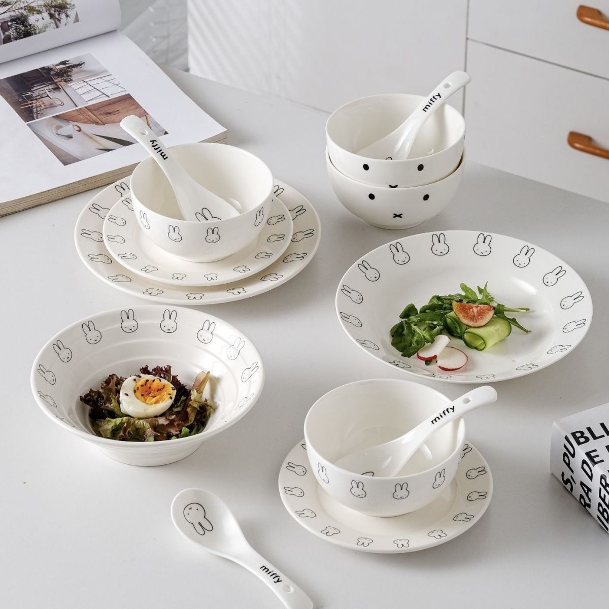 Anime Cute Miffy Simple Cerami - Bamboo Cutlery recension och pris