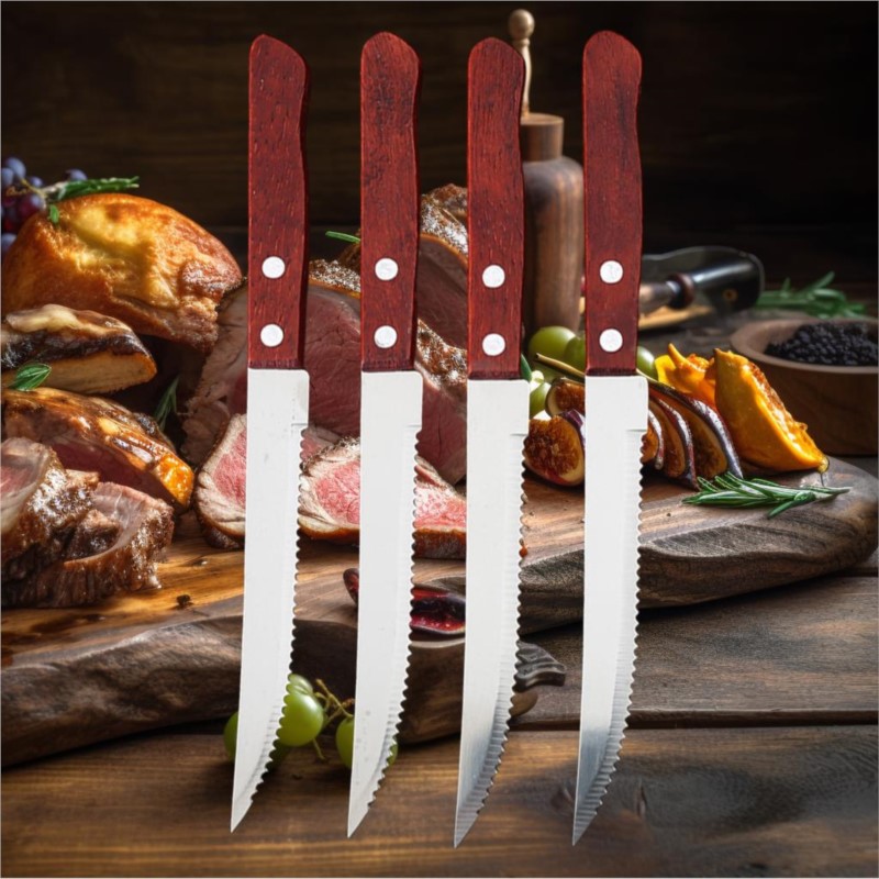 1-20 Pcs Stainless Steel Steak - Bamboo Cutlery recension och pris