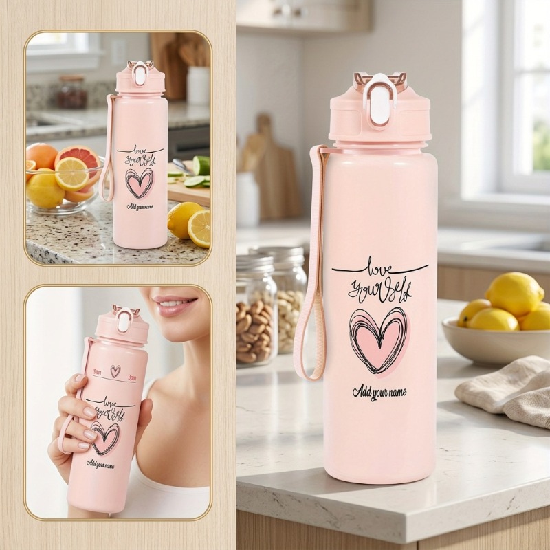 25oz Customizable Text Water C - Reusable Straw recension och pris