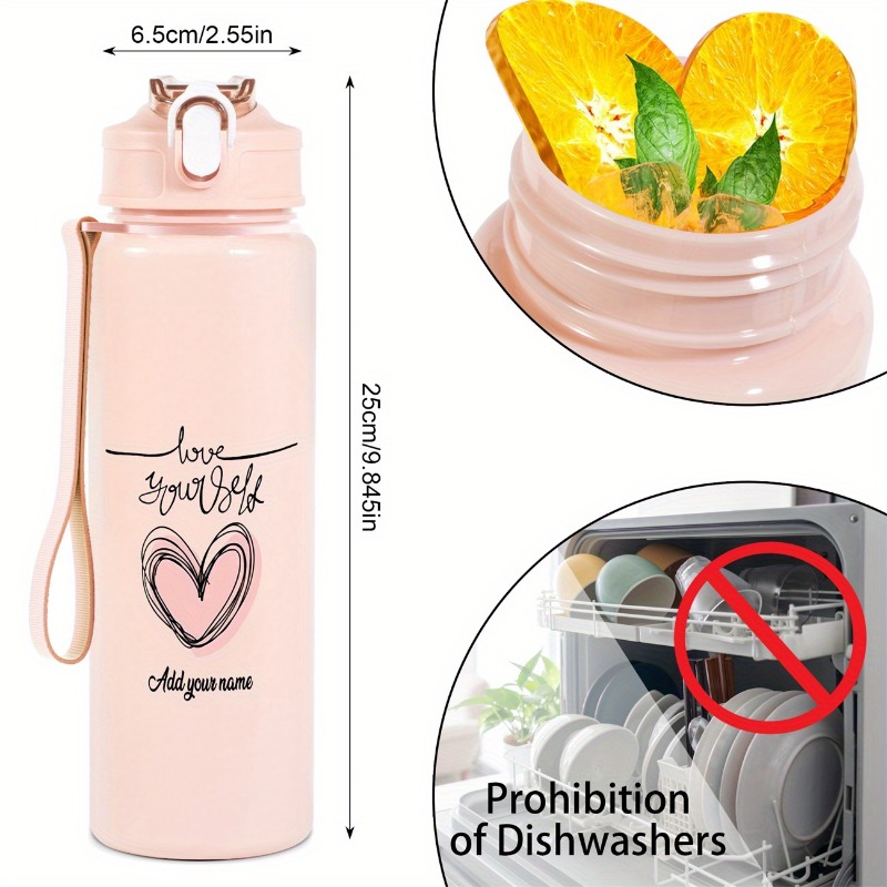 25oz Customizable Text Water C - Reusable Straw recension och pris