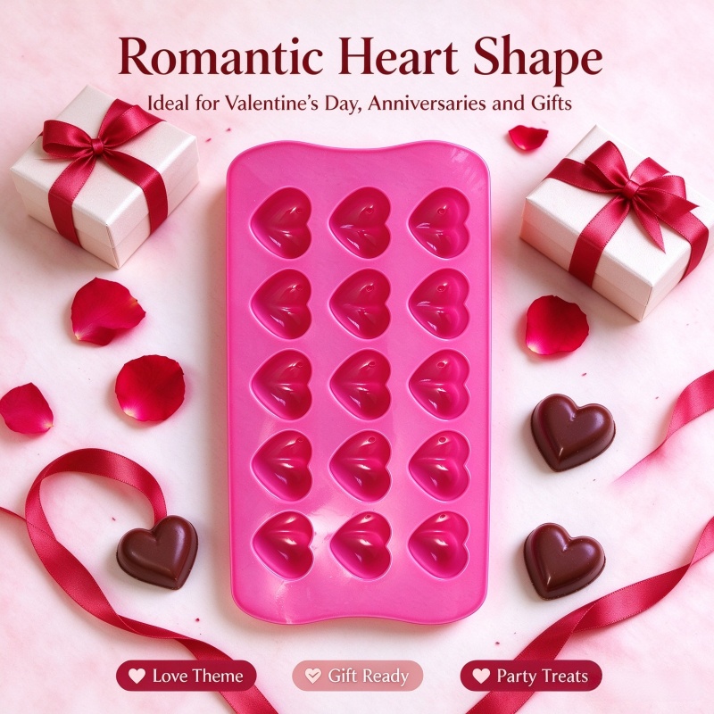 3D Love Heart Silicone Mold Fo - Eco Soap recension och pris