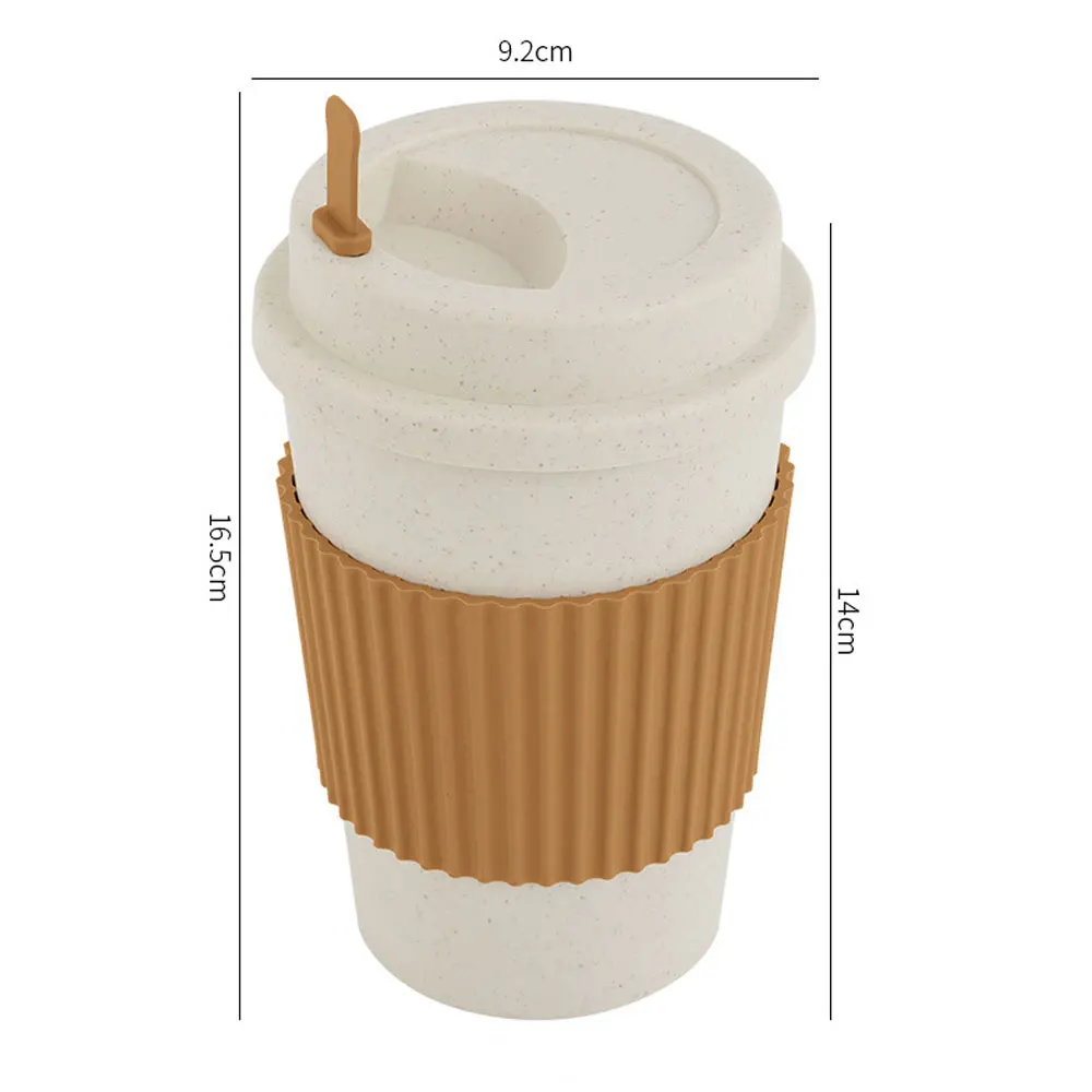 450ML Coffee Cups With Lids Wh - Reusable Straw recension och pris