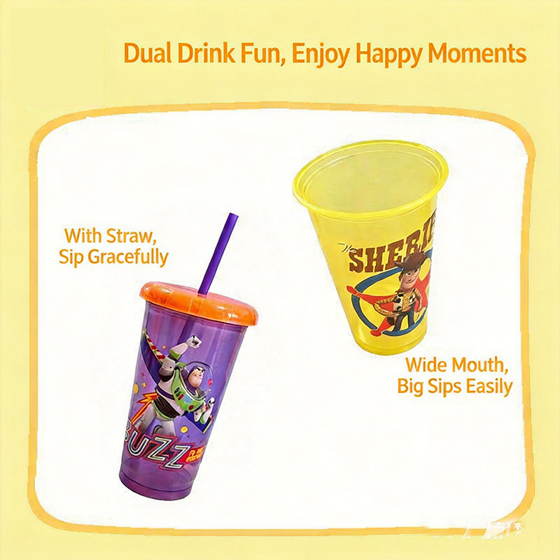 Toy Story 5 Plastic Straw Cups - Reusable Straw recension och pris