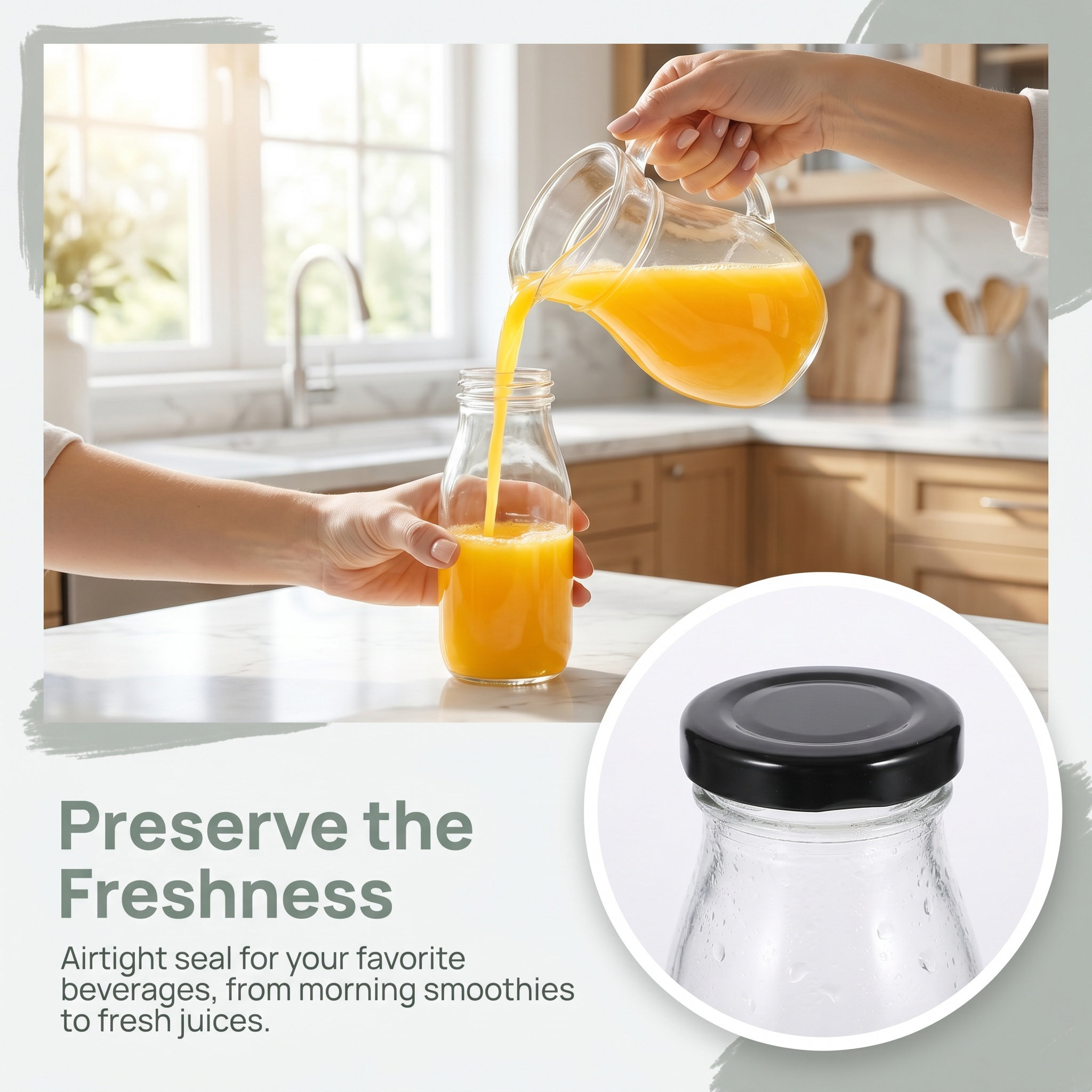 4Pcs Milk Bottle Glass Milk Ja - Reusable Bottle recension och pris